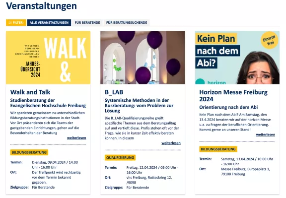 Wegweiser Bildung Veranstaltungen 2024