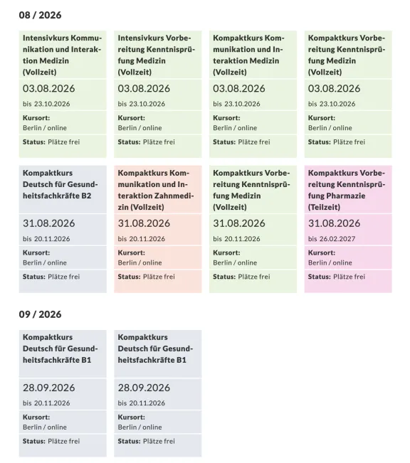 Kurskalender