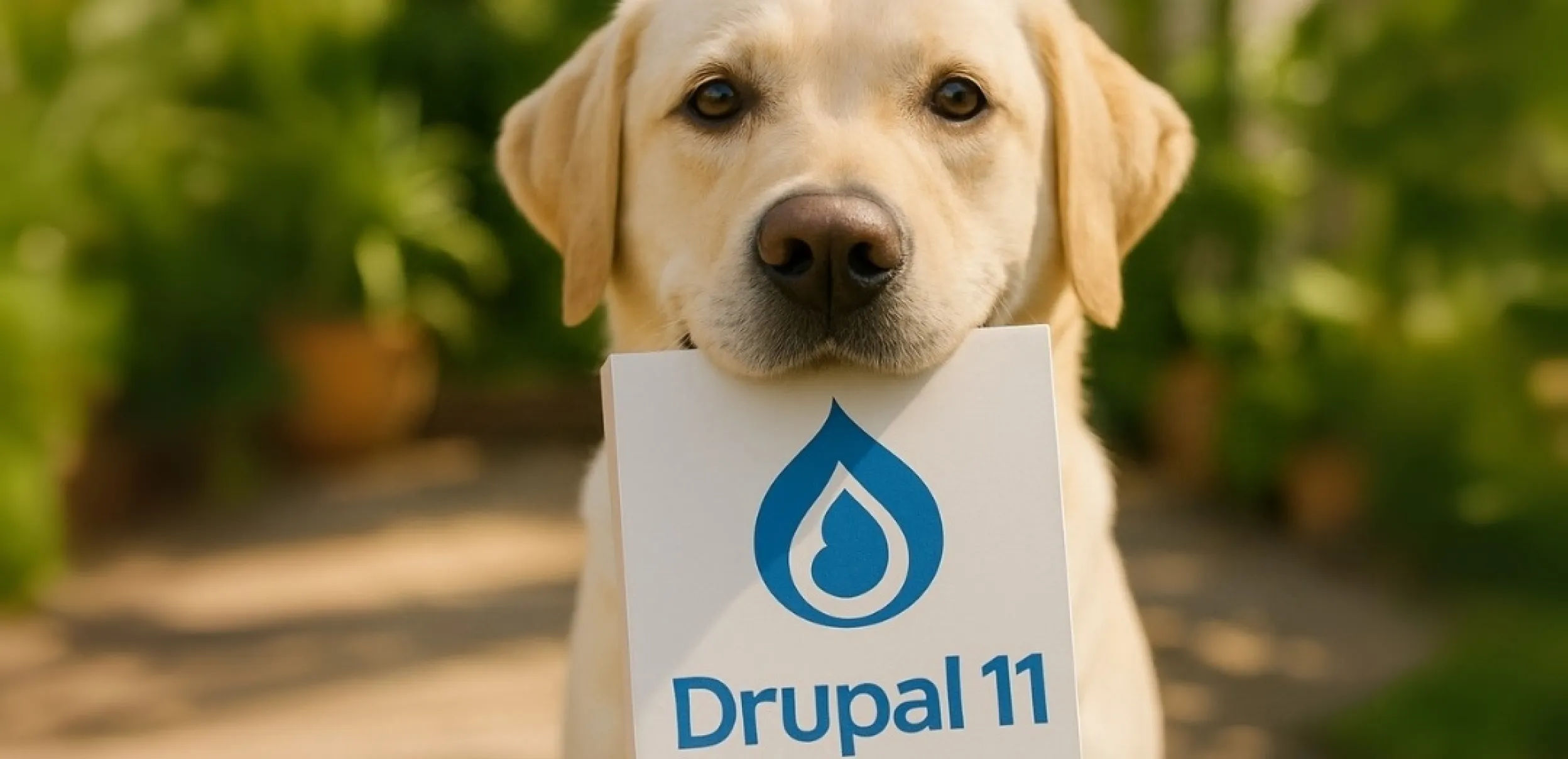 Fröhlicher-labrador-mit-drupal-11-box
